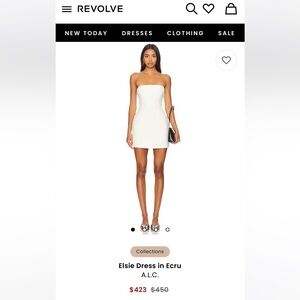 NEW w tags Elsie Dress in Ecru A.L.C.